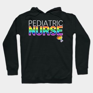 Pediatric Nurse Rainbow Letters Hoodie